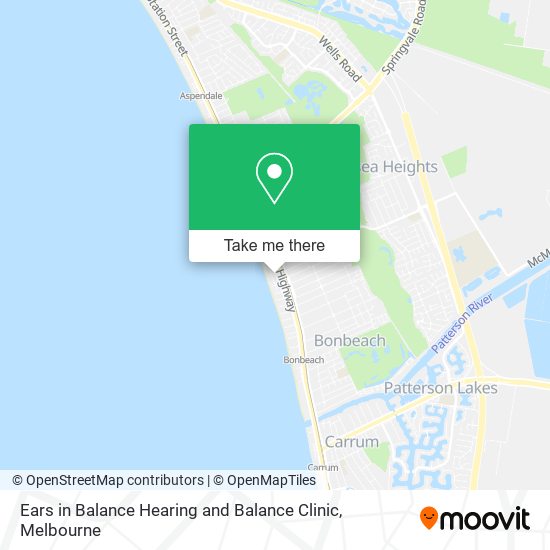 Ears in Balance Hearing and Balance Clinic map