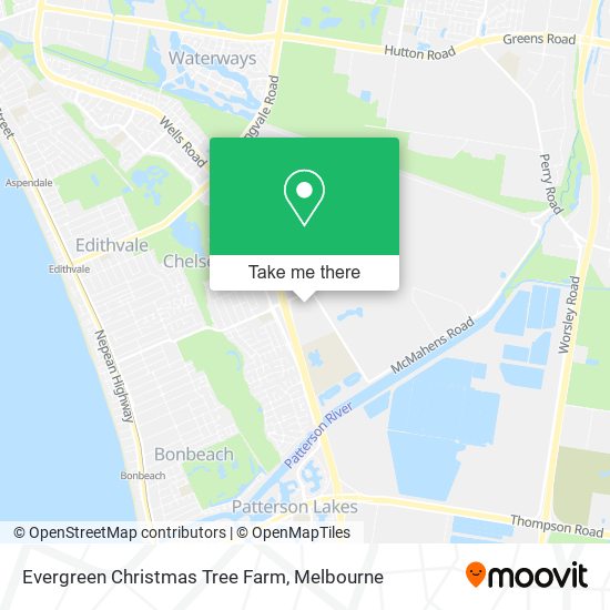 Evergreen Christmas Tree Farm map