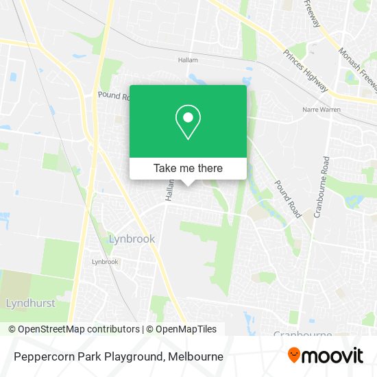Peppercorn Park Playground map