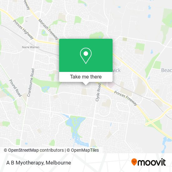 A B Myotherapy map