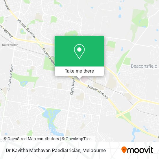 Dr Kavitha Mathavan Paediatrician map