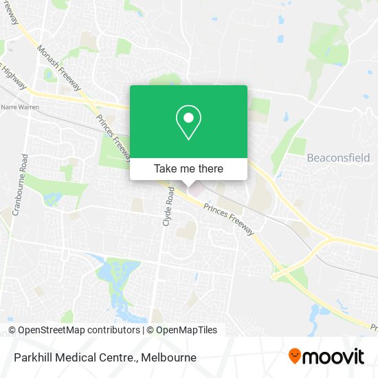 Parkhill Medical Centre. map
