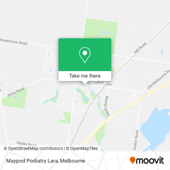 Maypod Podiatry Lara map