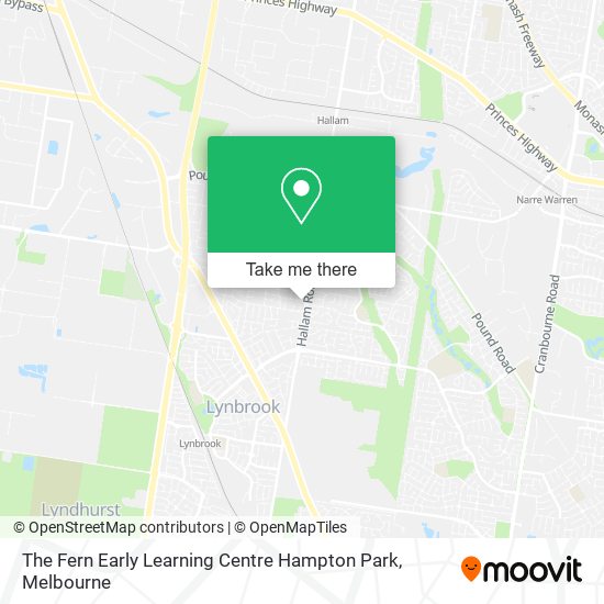 The Fern Early Learning Centre Hampton Park map