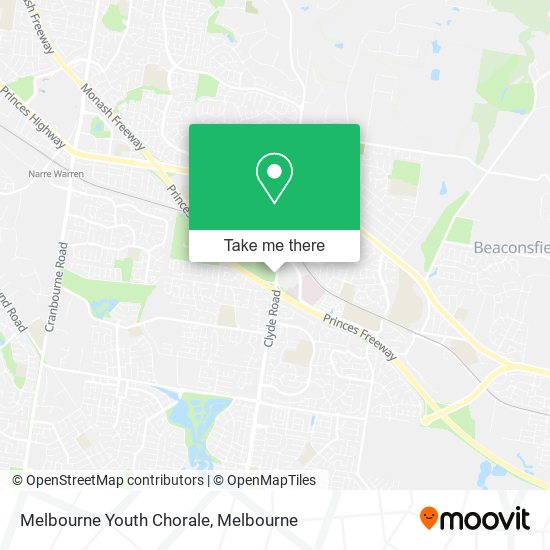 Melbourne Youth Chorale map