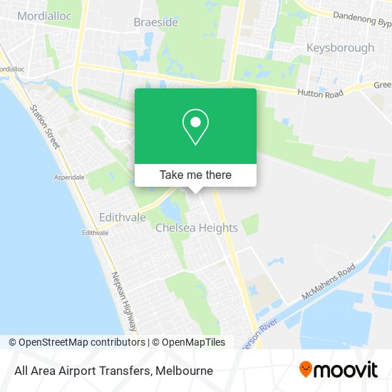 All Area Airport Transfers map
