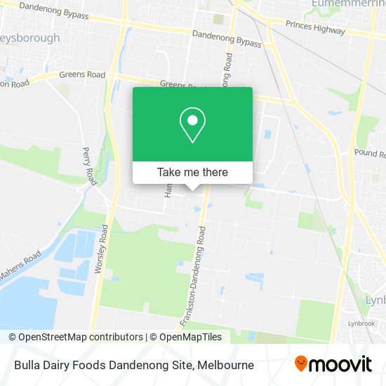 Bulla Dairy Foods Dandenong Site map