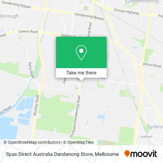 Mapa Spas Direct Australia Dandenong Store