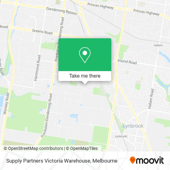 Supply Partners Victoria Warehouse map
