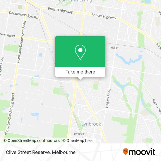 Clive Street Reserve map