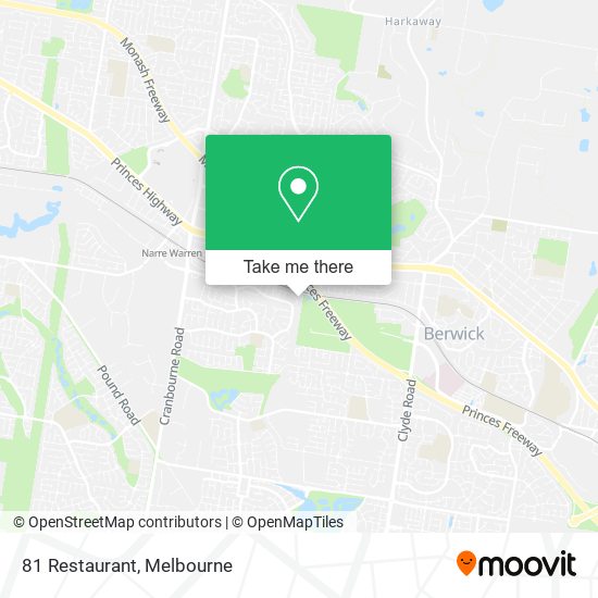 81 Restaurant map