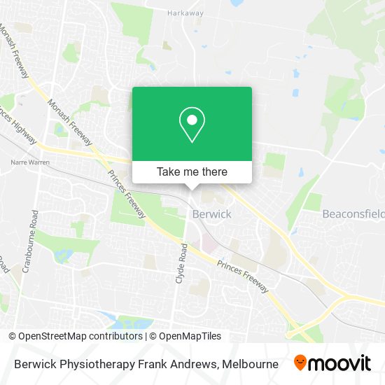 Berwick Physiotherapy Frank Andrews map