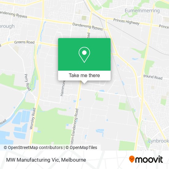 MW Manufacturing Vic map