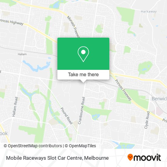 Mobile Raceways Slot Car Centre map