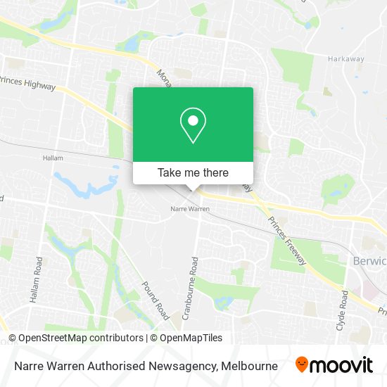 Narre Warren Authorised Newsagency map