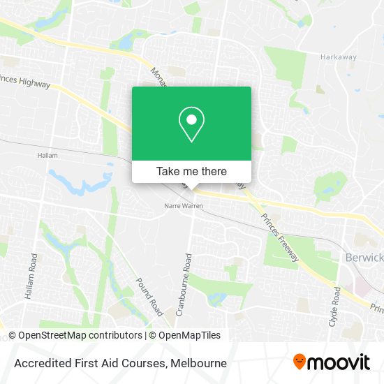 Accredited First Aid Courses map