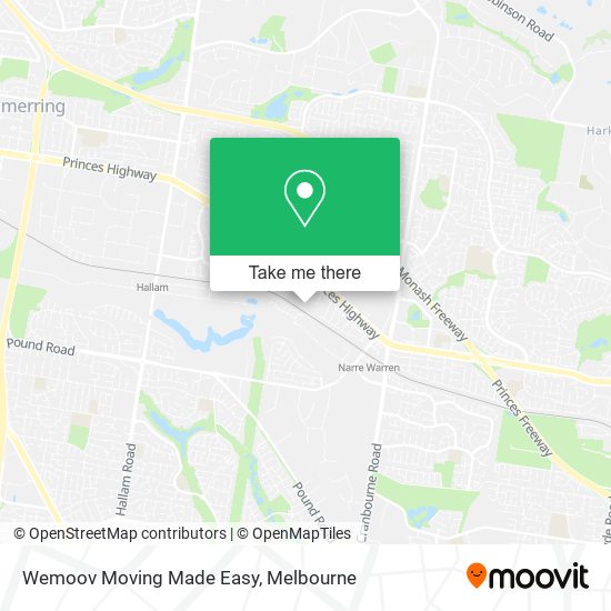 Wemoov Moving Made Easy map