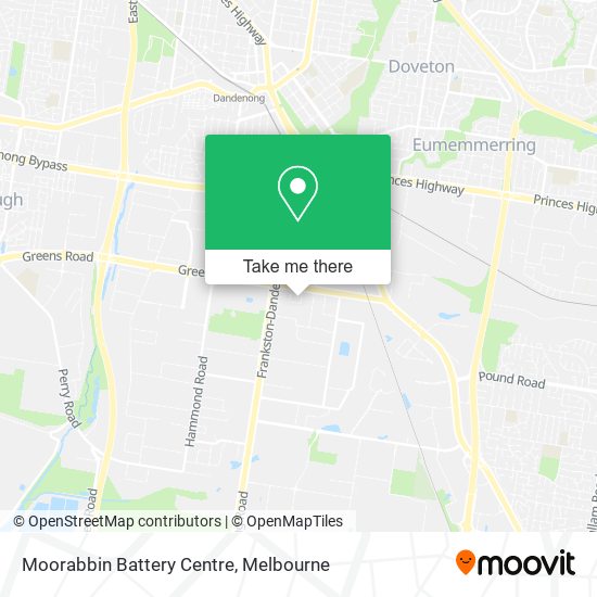 Moorabbin Battery Centre map