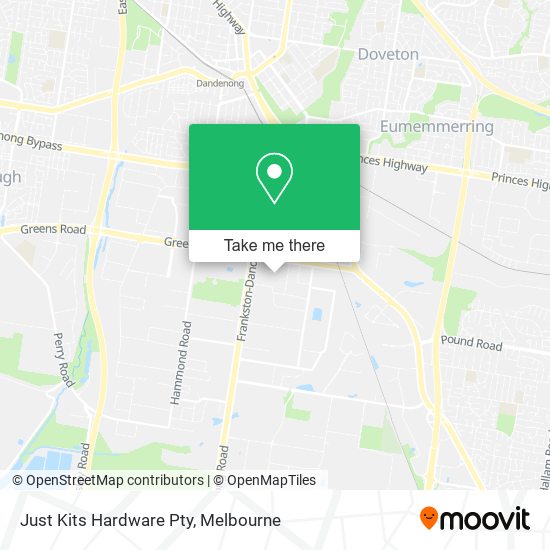 Just Kits Hardware Pty map