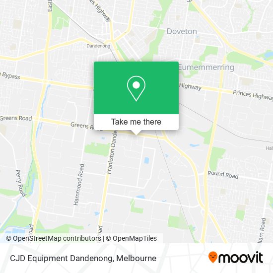 CJD Equipment Dandenong map