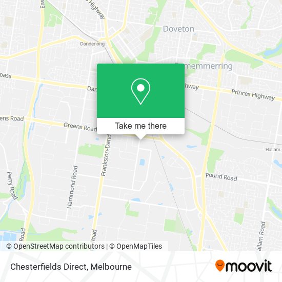 Chesterfields Direct map