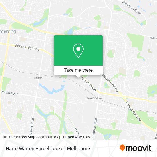 Narre Warren Parcel Locker map