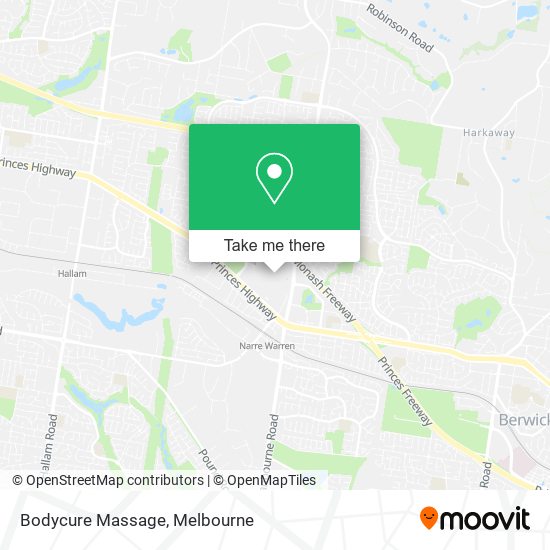 Bodycure Massage map