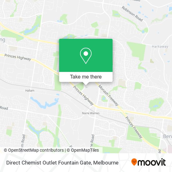 Direct Chemist Outlet Fountain Gate map