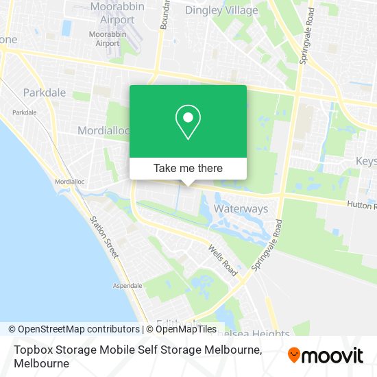 Topbox Storage Mobile Self Storage Melbourne map