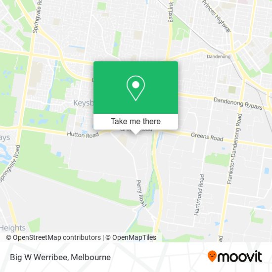 Big W Werribee map