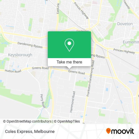 Coles Express map