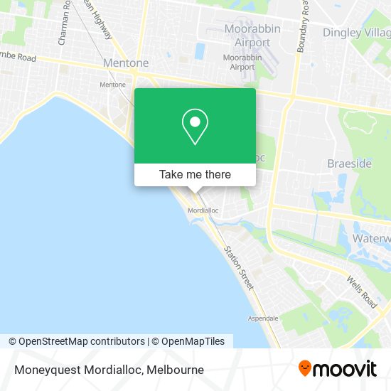 Moneyquest Mordialloc map