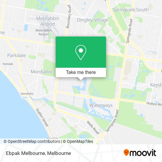 Ebpak Melbourne map