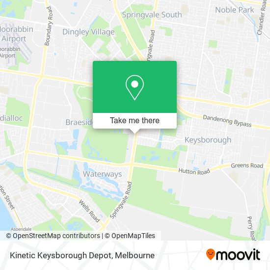 Kinetic Keysborough Depot map