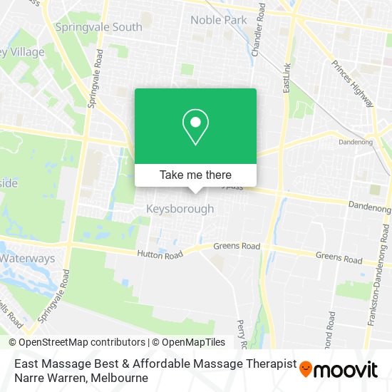 East Massage Best & Affordable Massage Therapist Narre Warren map