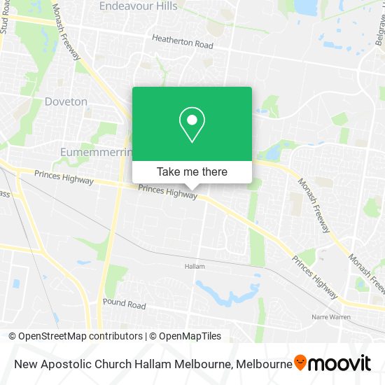 New Apostolic Church Hallam Melbourne map