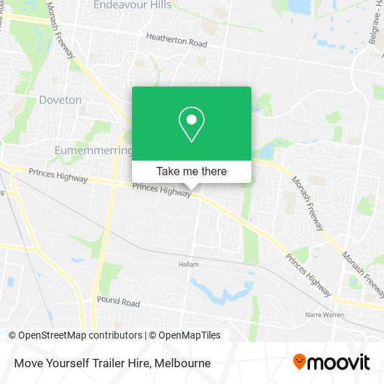 Mapa Move Yourself Trailer Hire