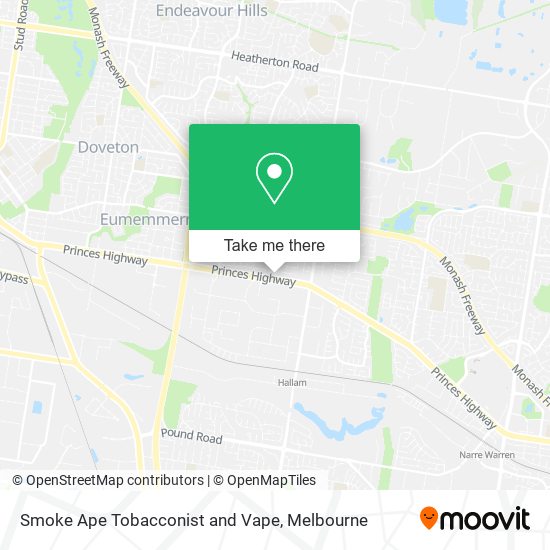 Smoke Ape Tobacconist and Vape map