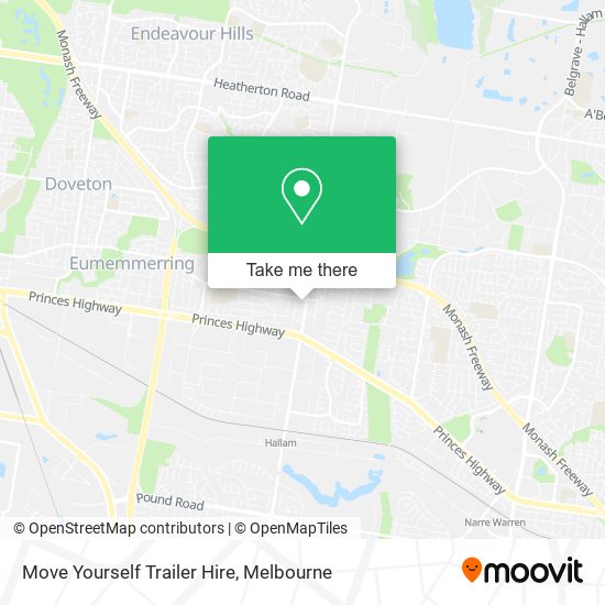 Move Yourself Trailer Hire map