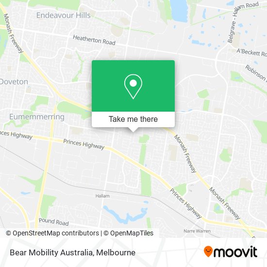 Bear Mobility Australia map