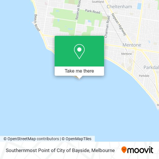 Southernmost Point of City of Bayside map
