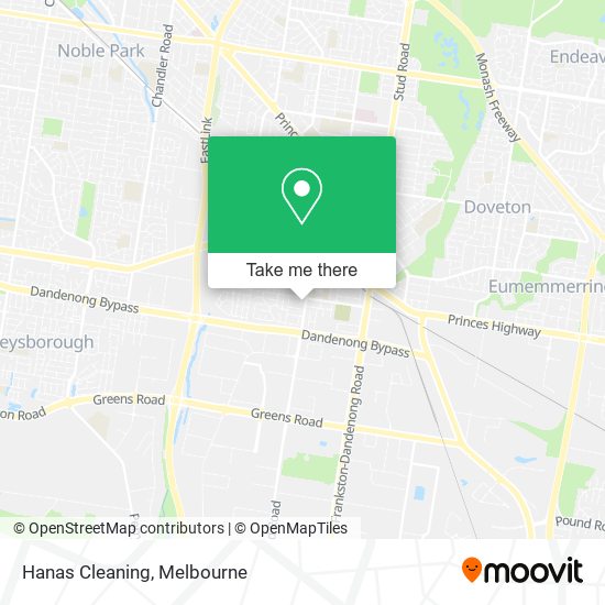 Hanas Cleaning map