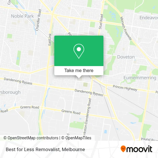 Mapa Best for Less Removalist