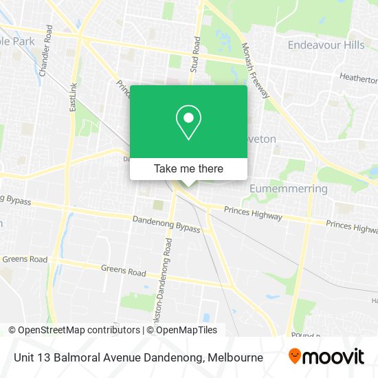 Unit 13 Balmoral Avenue Dandenong map