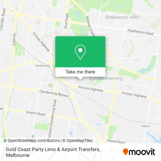 Gold Coast Party Limo & Airport Transfers map
