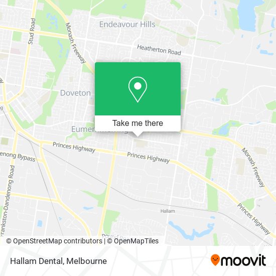 Hallam Dental map