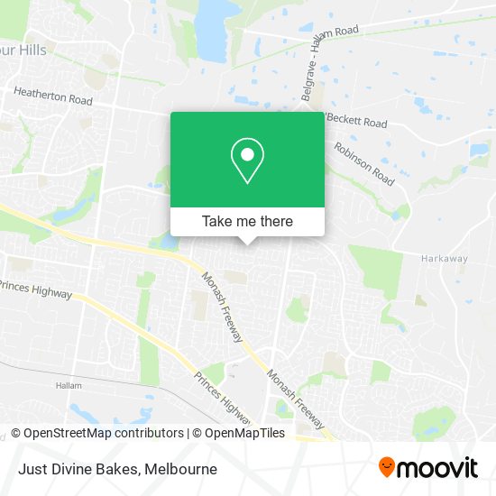 Just Divine Bakes map