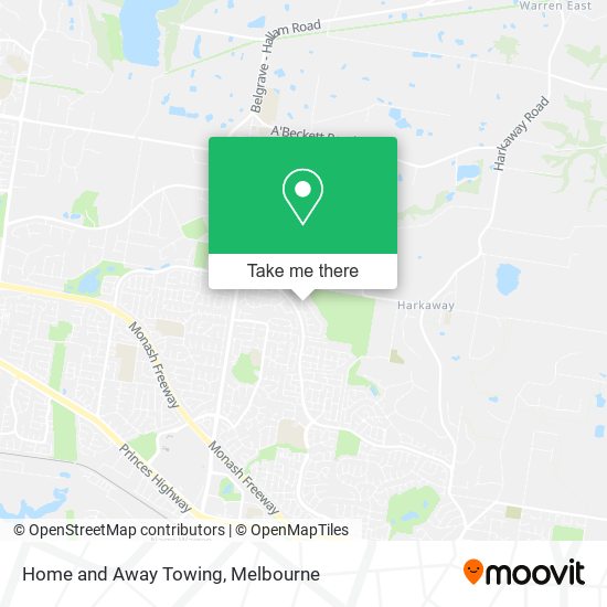 Home and Away Towing map