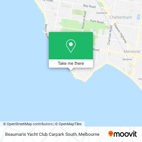 Beaumaris Yacht Club Carpark South map