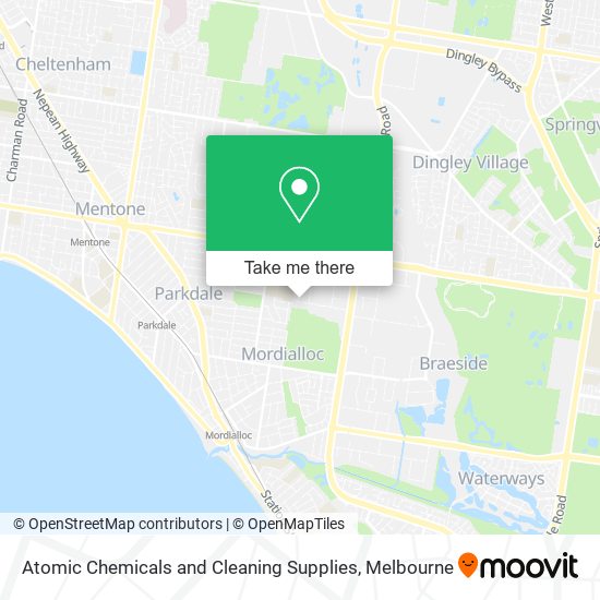 Mapa Atomic Chemicals and Cleaning Supplies